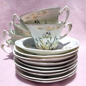 ROSENTHAL, B.R.C. RACINE Art Nouveau Tea cups 1898-1903 RARE